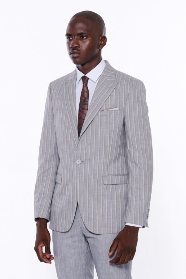Grey Striped Suit