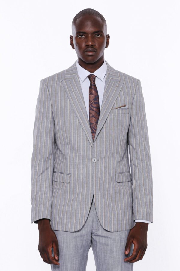 Grey Striped Suit