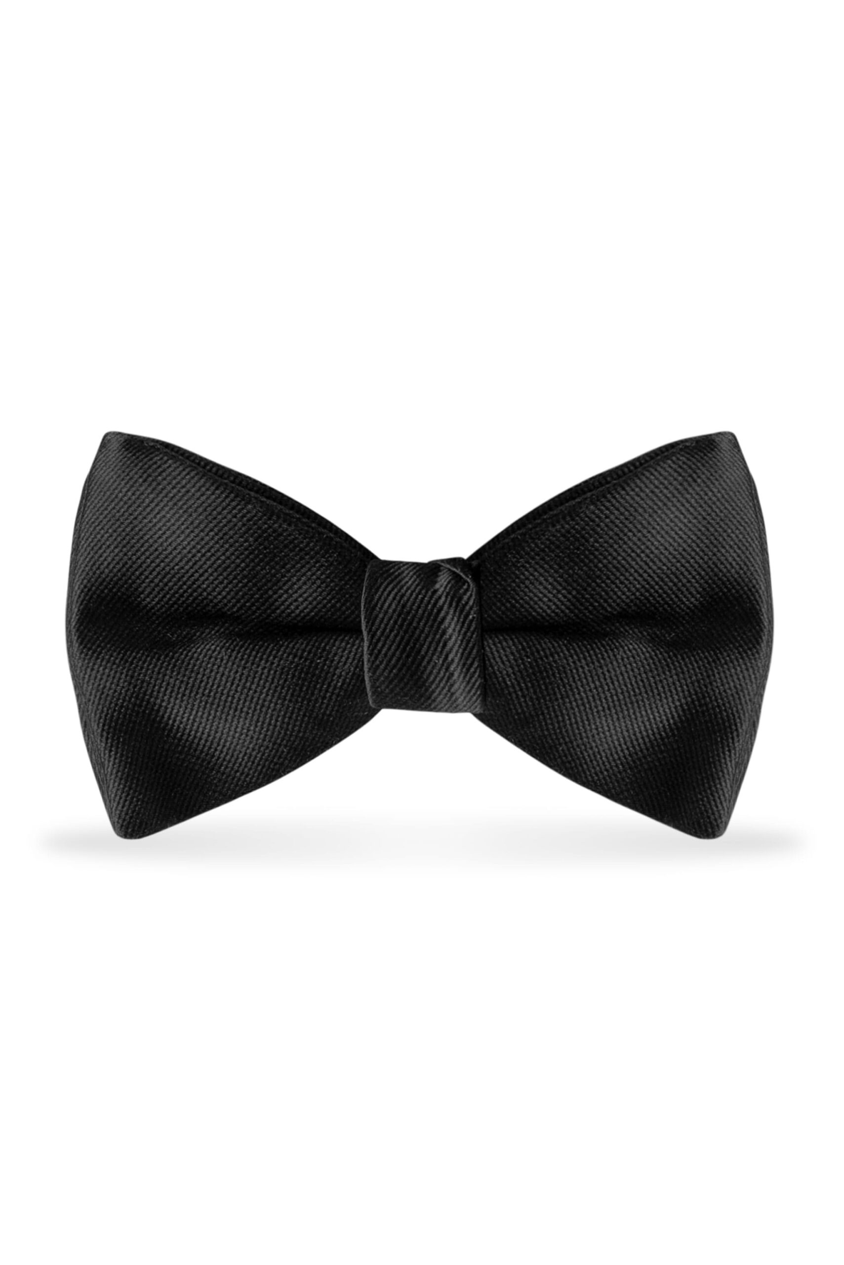 Solid Black Bow Tie 1