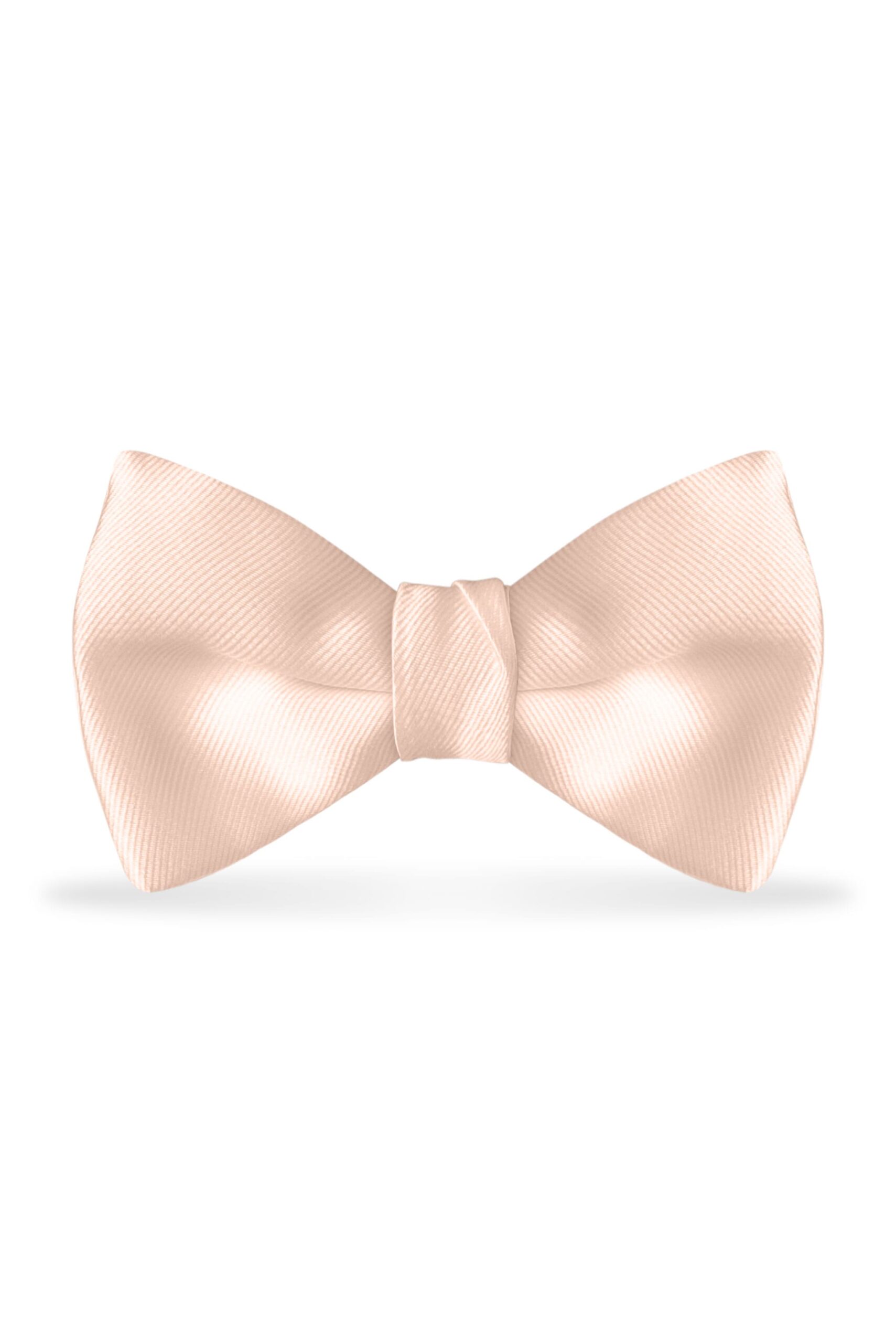 Solid Blush Bow Tie 1