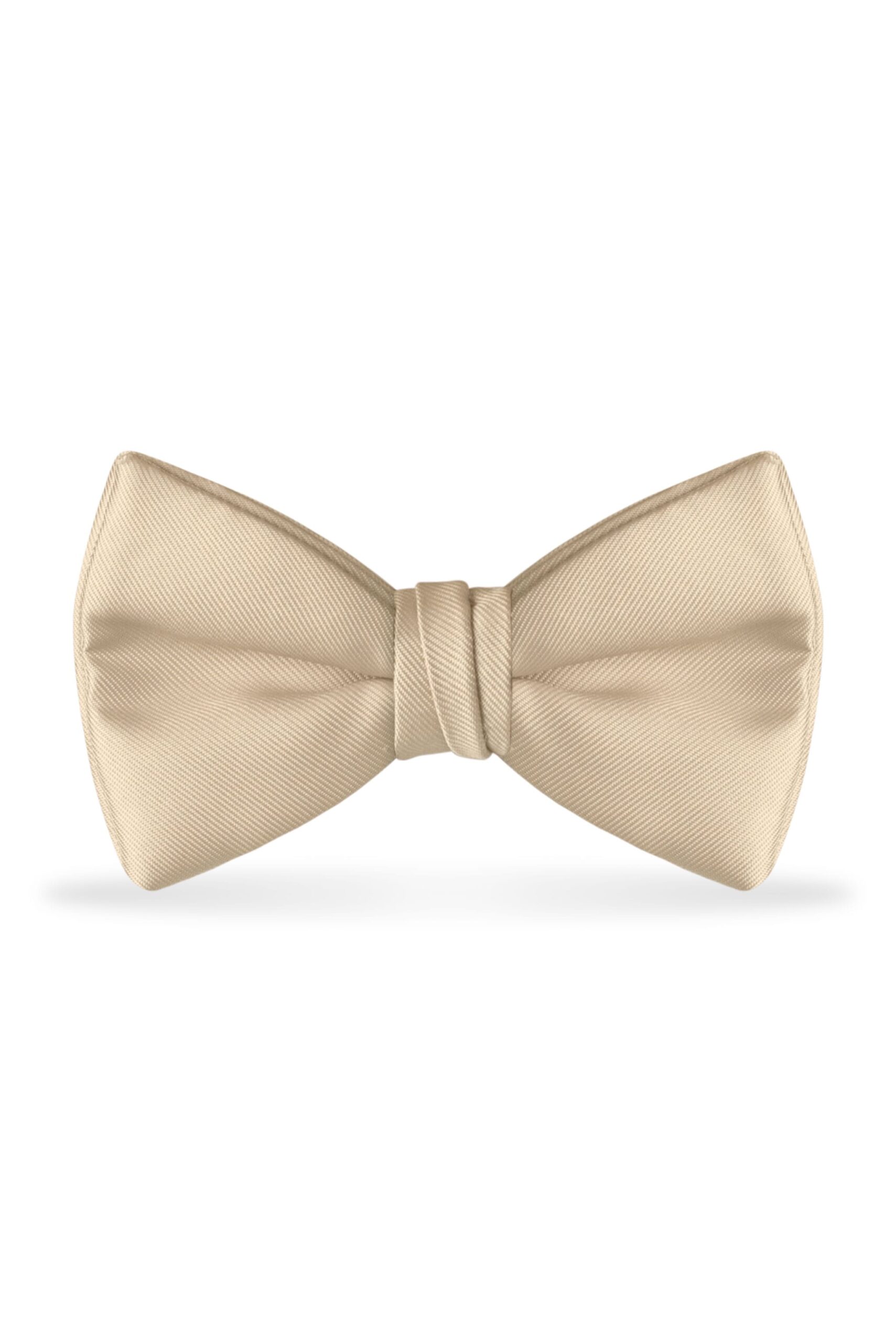 Solid Champagne Bow Tie
