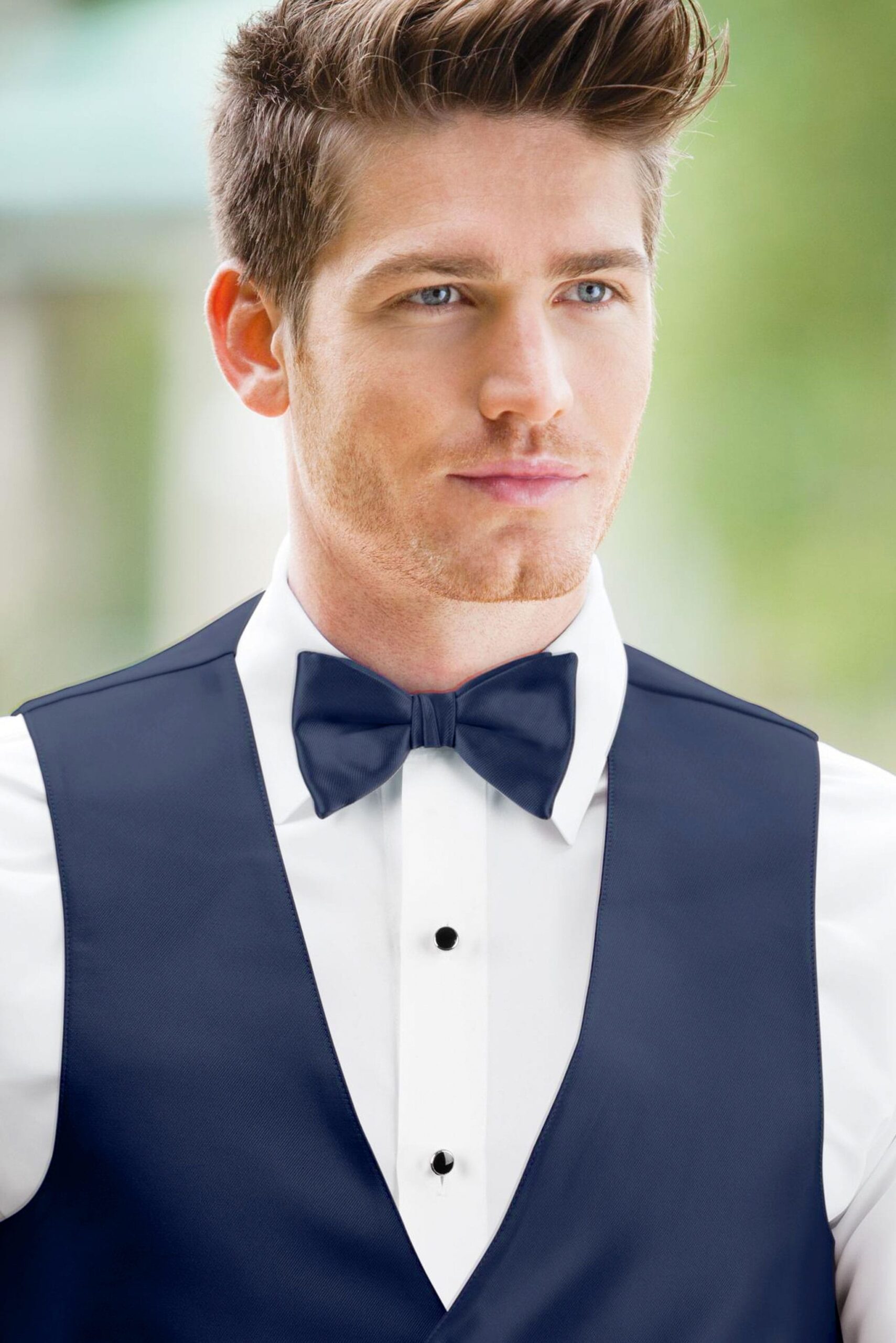 Solid Navy Bow Tie 2