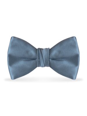 Solid Slate Blue Bow Tie