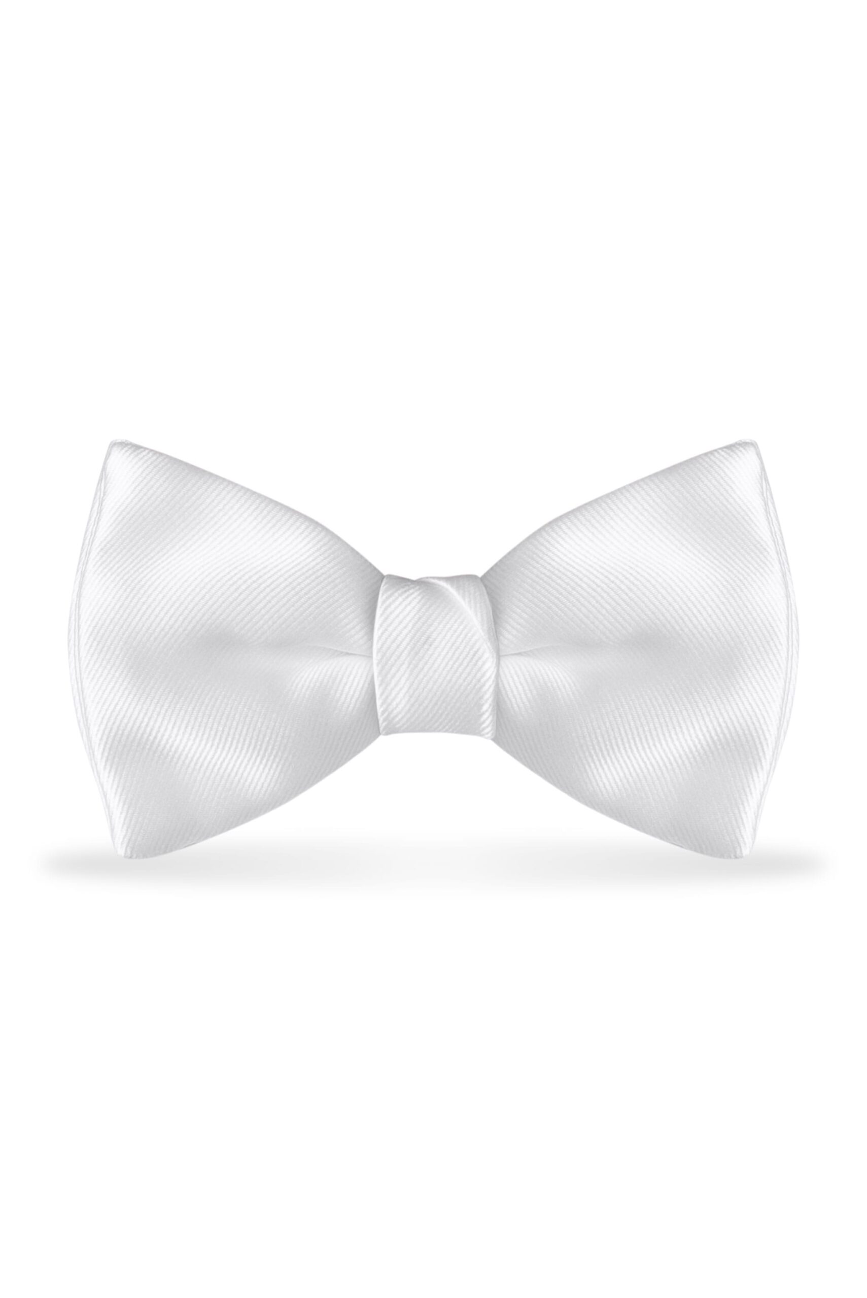 Solid White Bow Tie 1