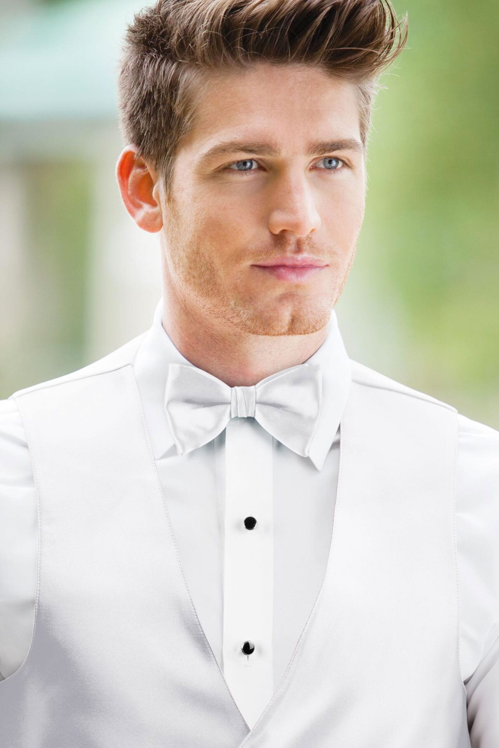 Solid White Bow Tie 2