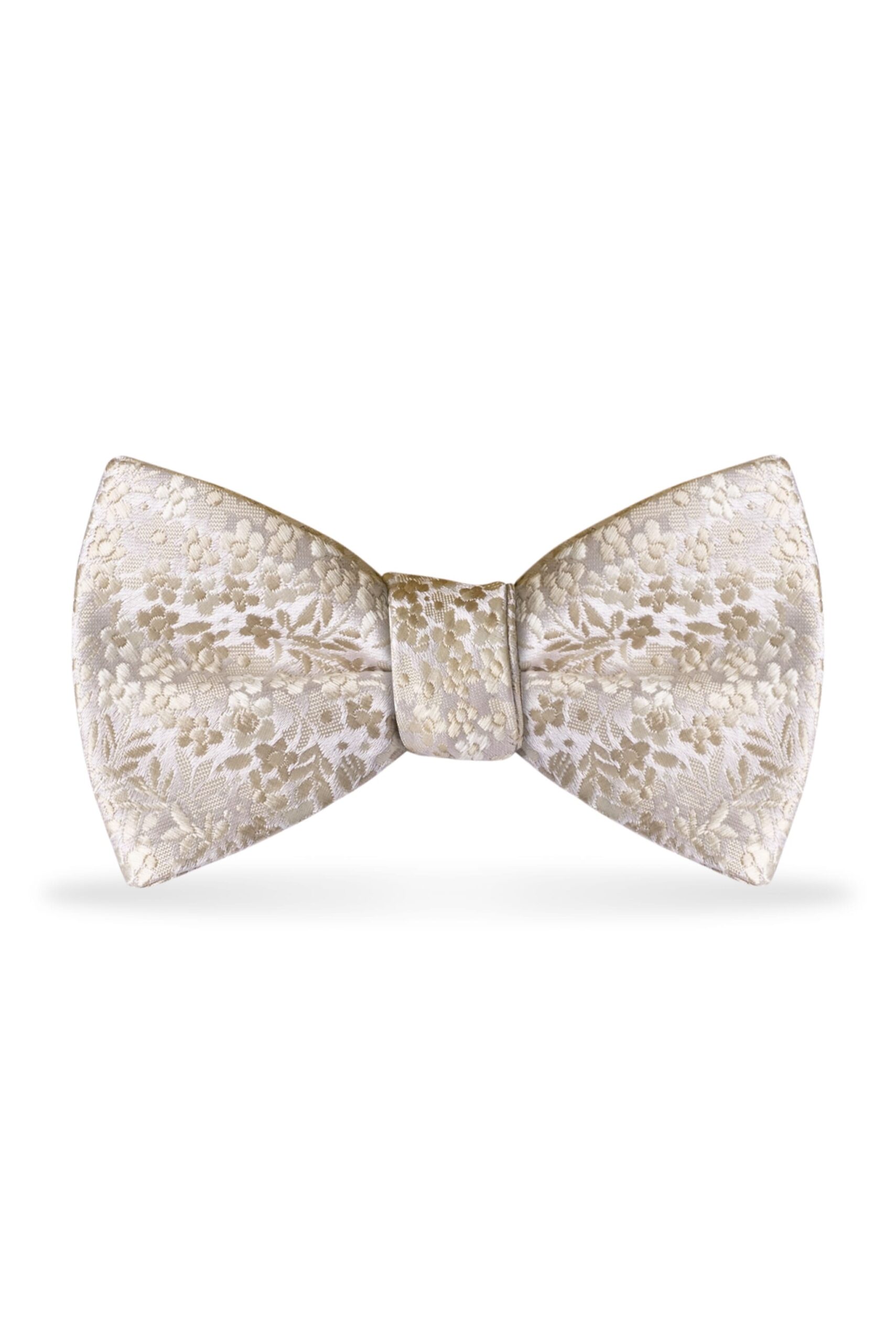 Floral Champagne Bow Tie 1