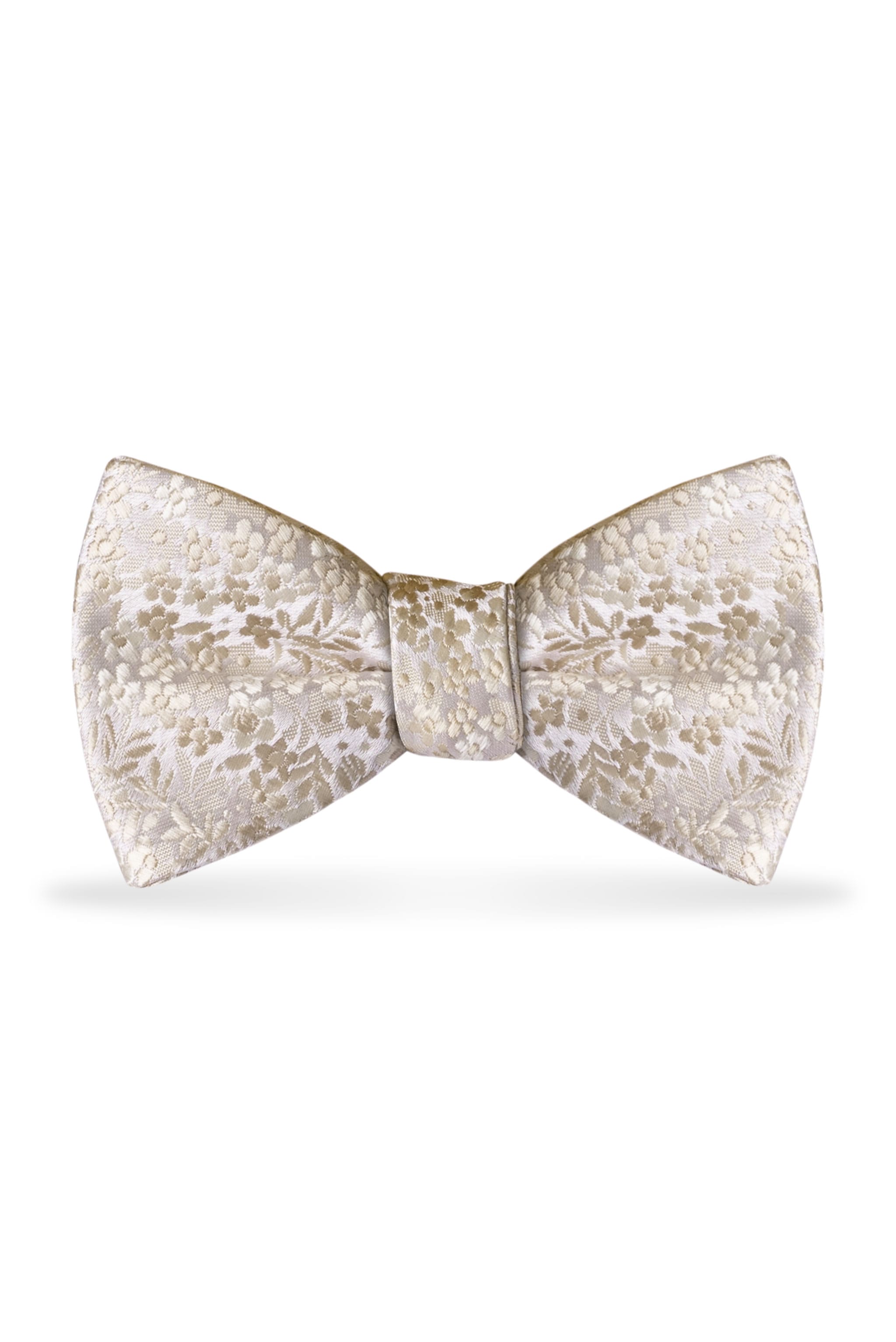 Floral Champagne Bow Tie