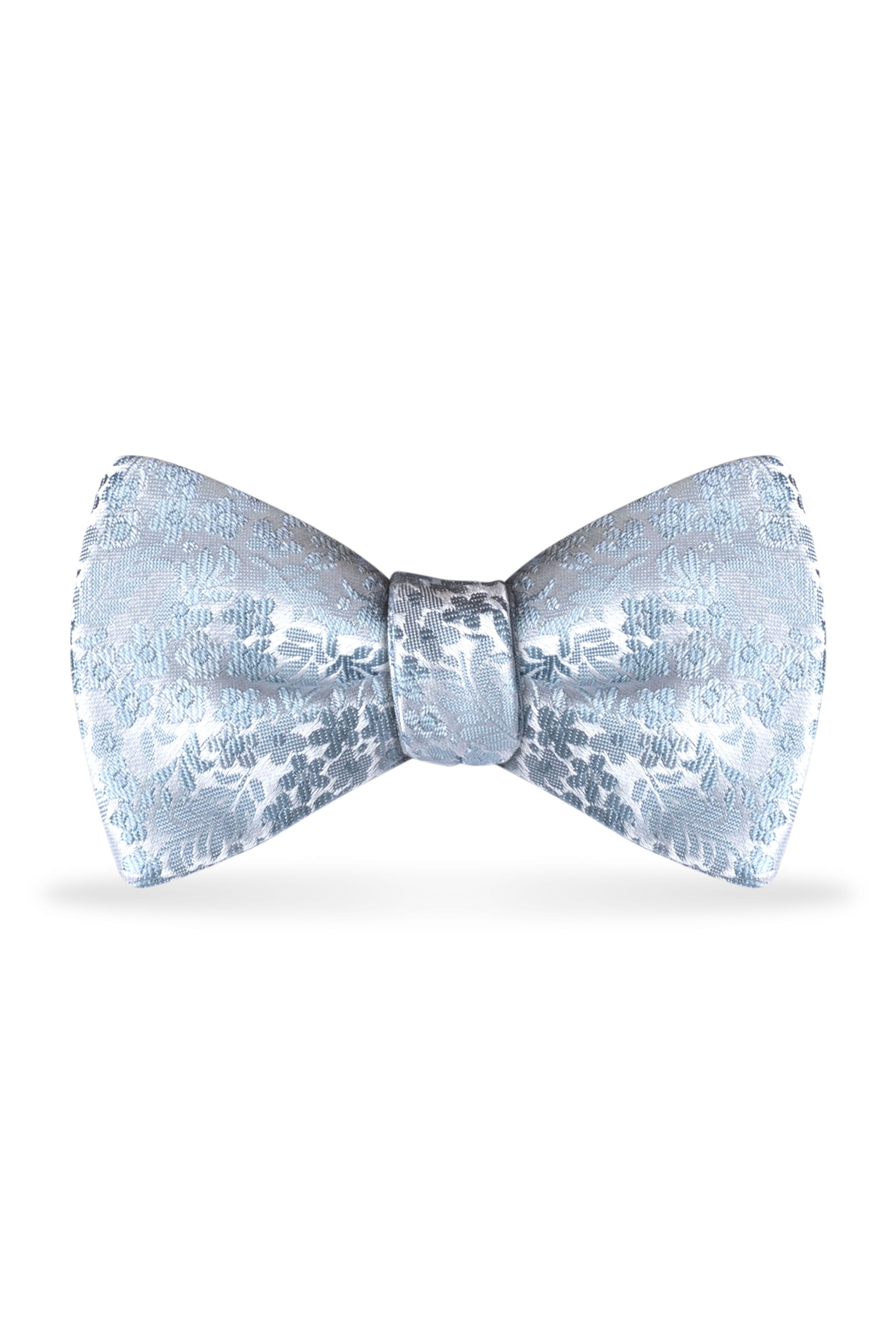 Floral Dusty Blue Bow Tie