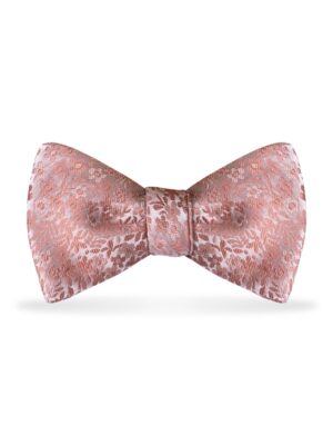 Floral Dusty Coral Bow Tie