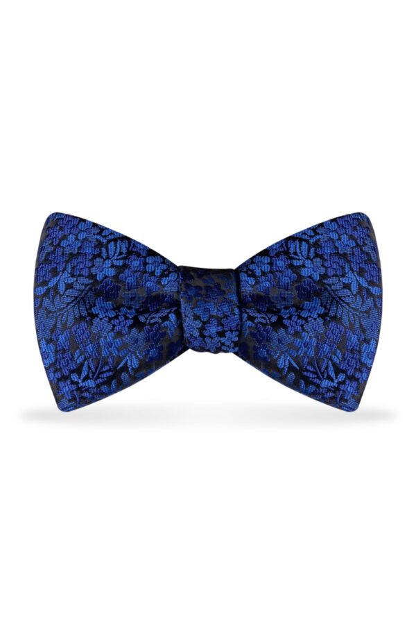 Floral Royal Blue Bow Tie