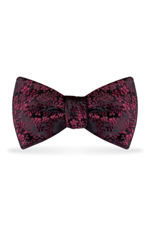 Floral Wine Bow Tie