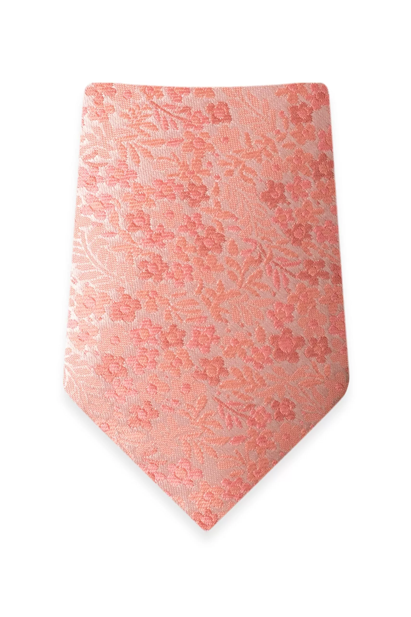 Floral Dark Coral Self-Tie Windsor Tie