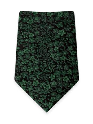 Floral Dark Green Self-Tie Windsor Tie