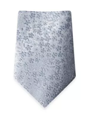 Floral Dusty Blue Self-Tie Windsor Tie