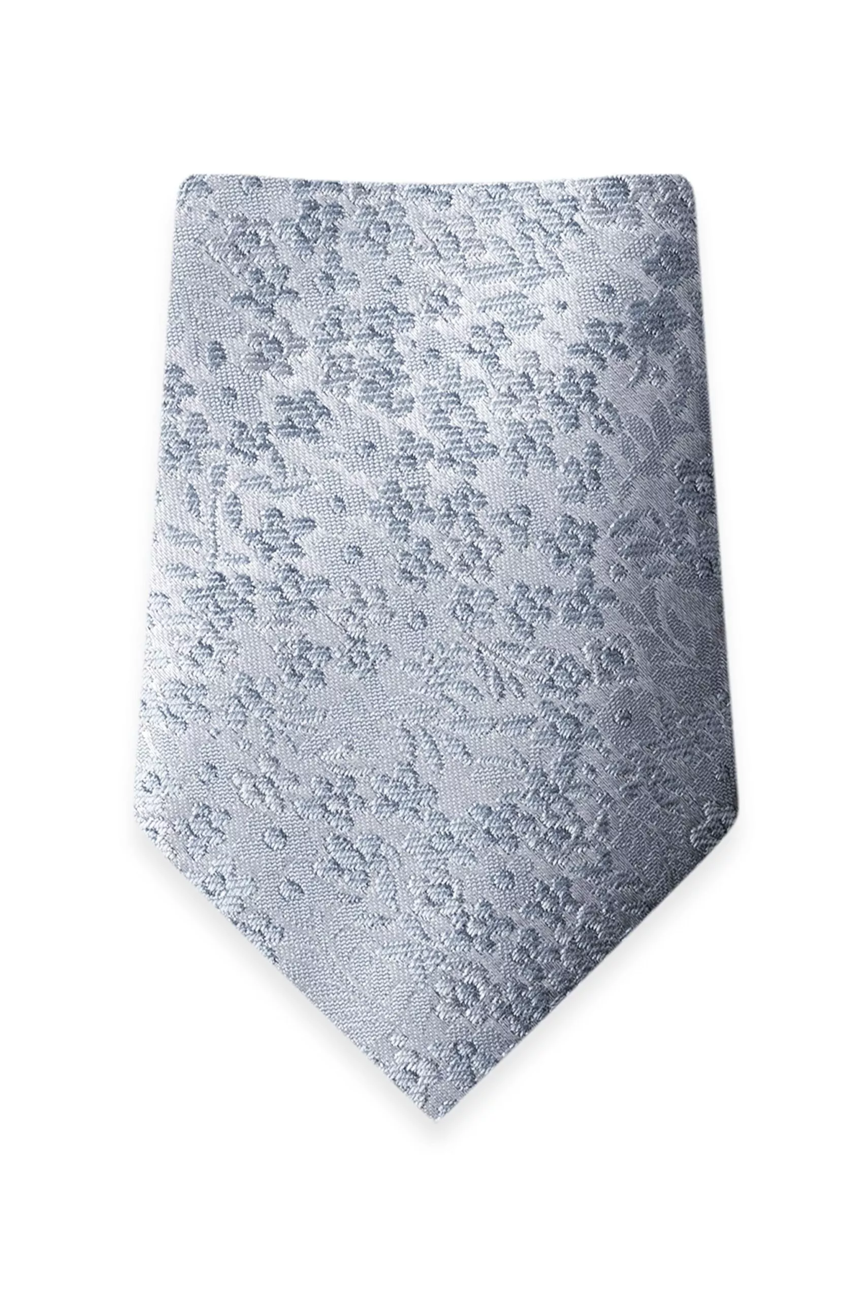 Floral Dusty Blue Self-Tie Windsor Tie 1