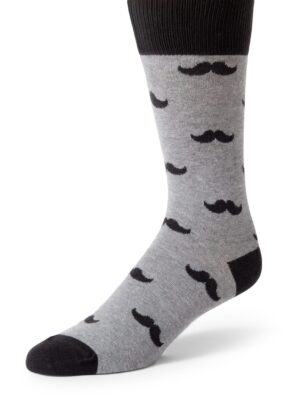 Grey Mustache Men's Dress Socks
