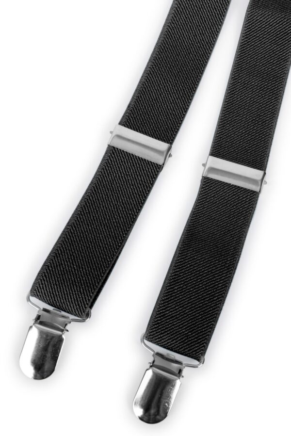 Men's Black Clip-on Suspenders