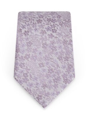 Floral Dusty Lavender Self-Tie Windsor Tie