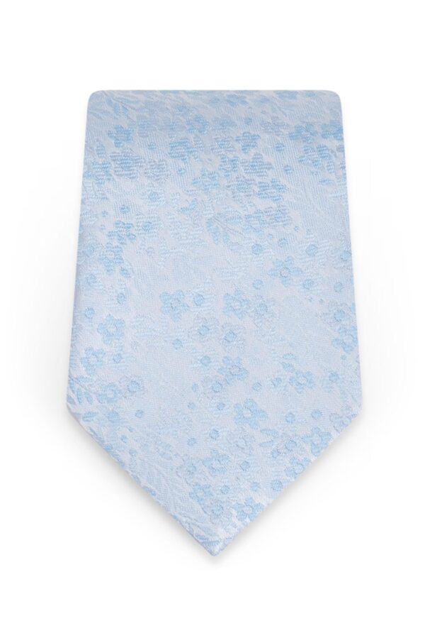 Floral Lite Blue Self-Tie Windsor Tie