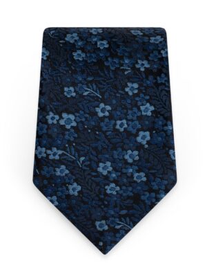 Floral Navy Self-Tie Windsor Tie