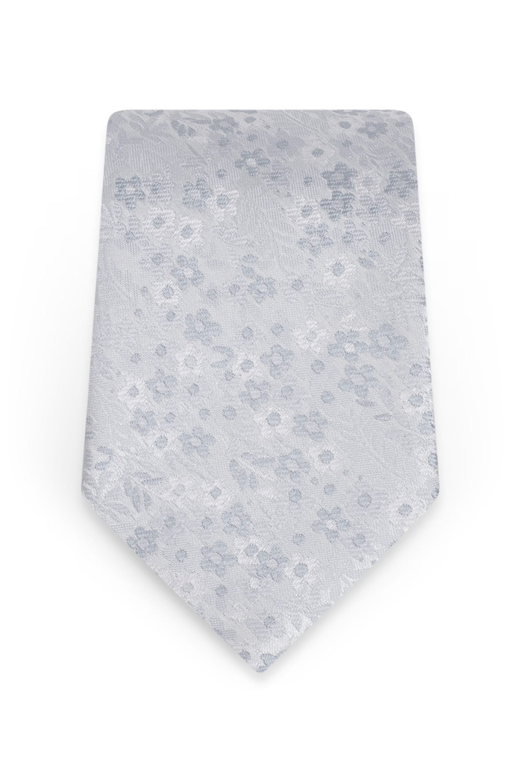 Floral Platinum Self-Tie Windsor Tie