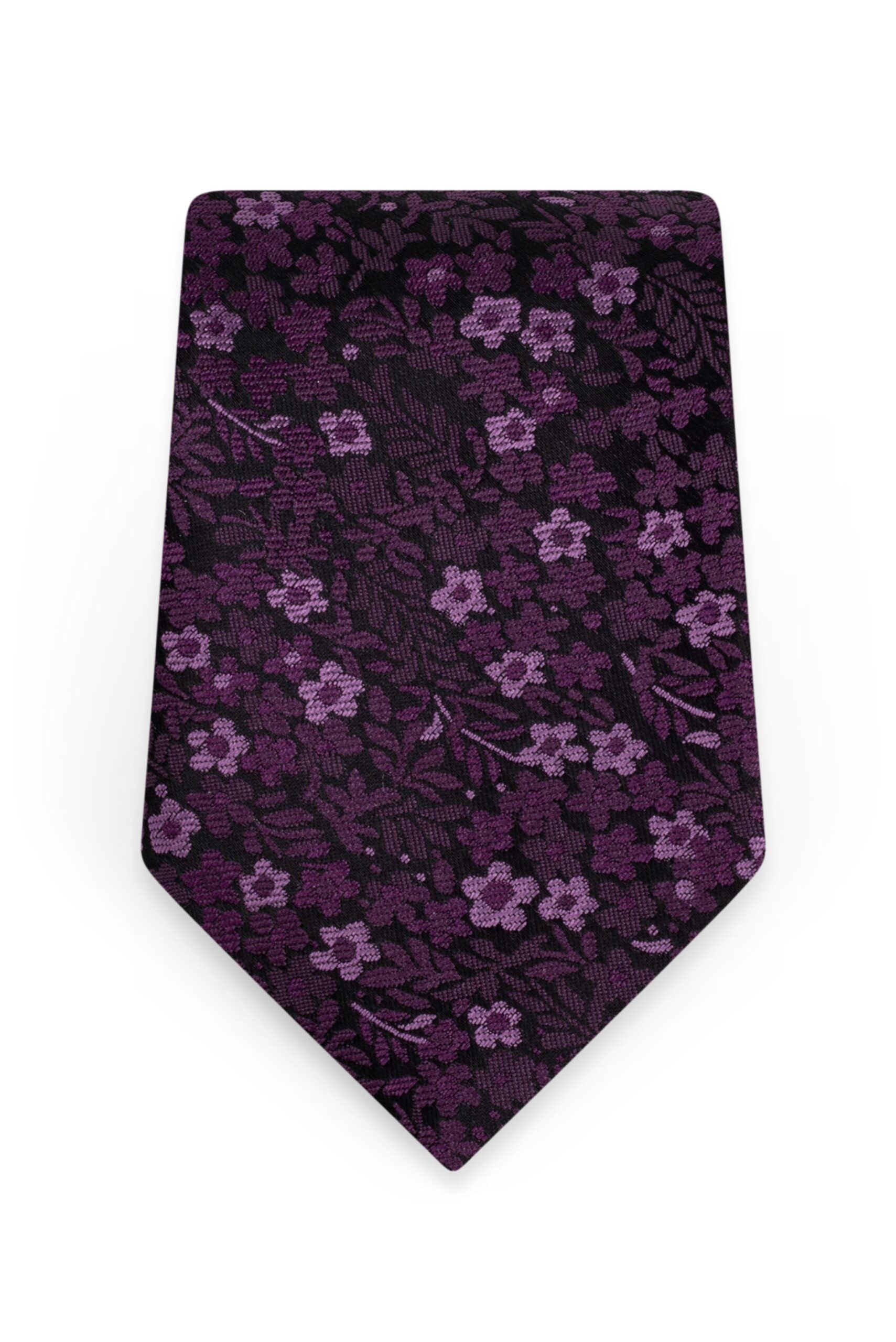 Floral Plum Self-Tie Windsor Tie
