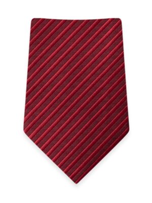 Striped Apple Red Self-Tie Windsor Tie