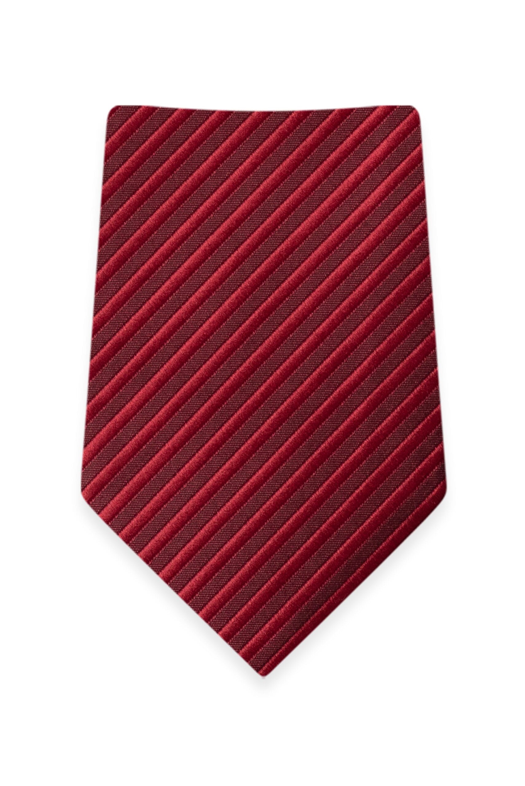 Striped Apple Red Self-Tie Windsor Tie 1