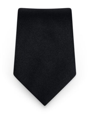 Solid Black Self-Tie Windsor Tie