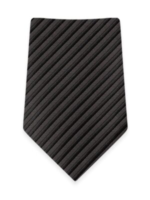 Striped Black Self-Tie Windsor Tie