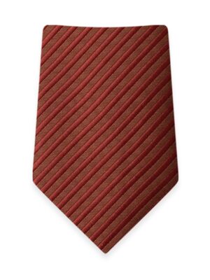 Striped Cinnamon Self-Tie Windsor Tie