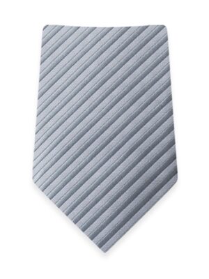 Striped Dusty Blue Self-Tie Windsor Tie