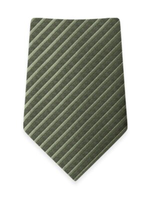 Striped Evergreen/Moss Self-Tie Windsor Tie