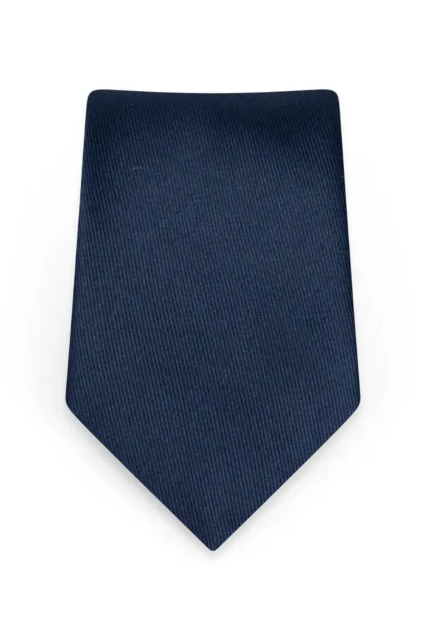 Solid Navy Self-Tie Windsor Tie