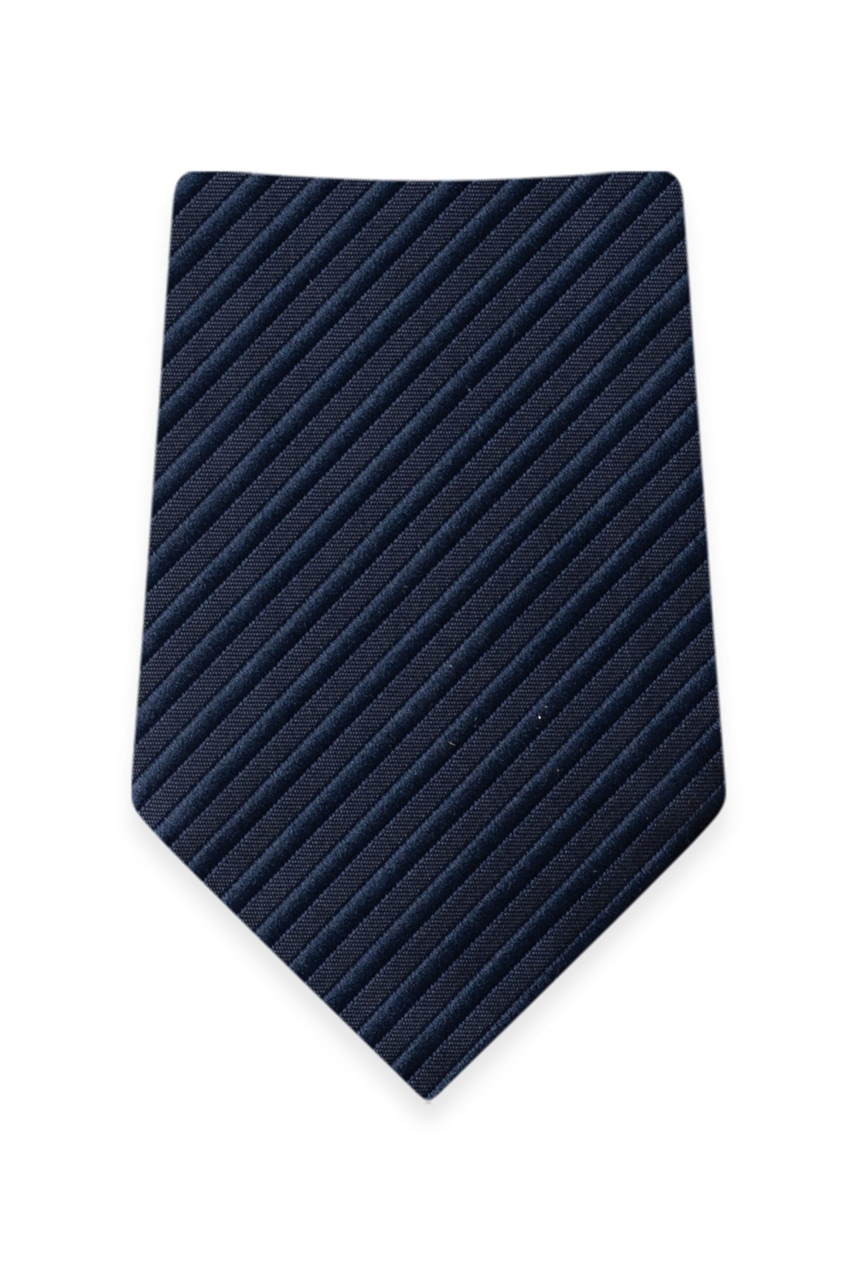Striped Navy Self-Tie Windsor Tie 1