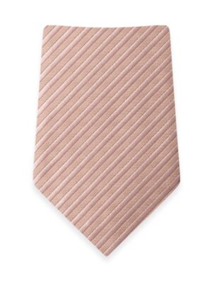 Striped Pink Rose Gold Self-Tie Windsor Tie