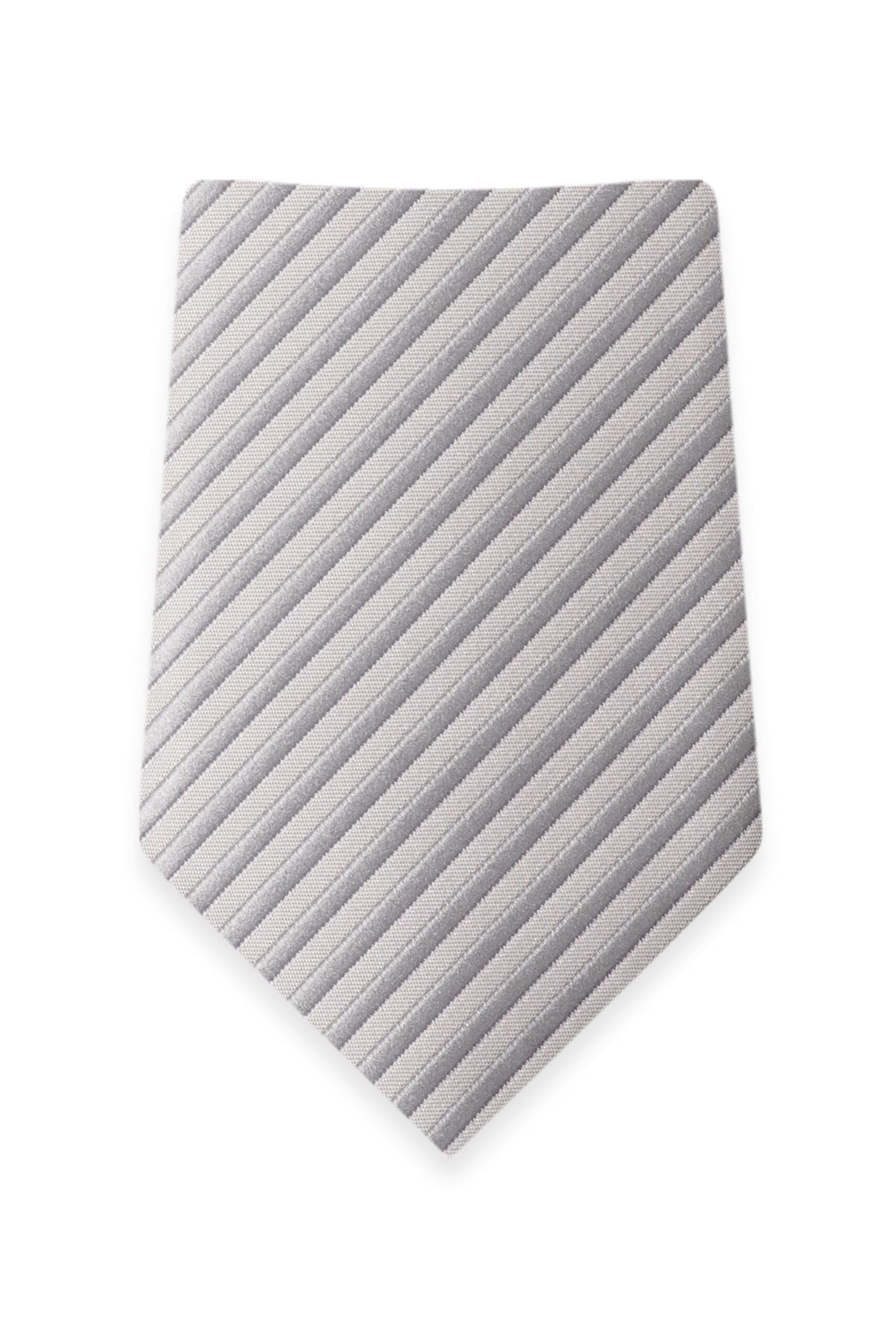 Striped Platinum Self-Tie Windsor Tie