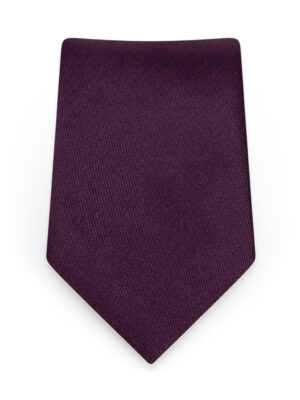 Solid Plum Self-Tie Windsor Tie