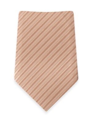 Striped Rose Gold Self-Tie Windsor Tie