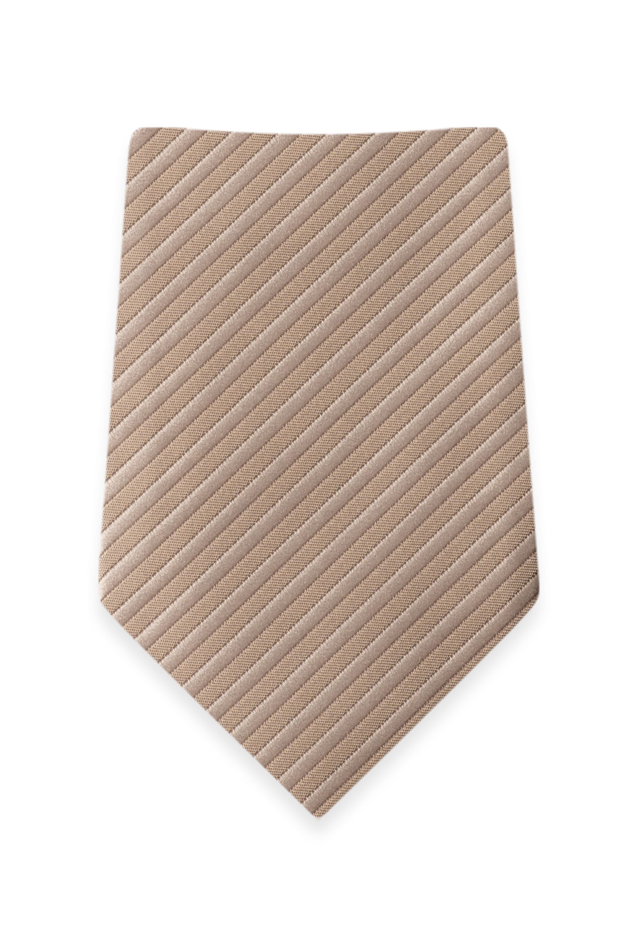 Striped Taupe Self-Tie Windsor Tie