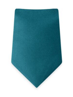 Solid Teal Self-Tie Windsor Tie