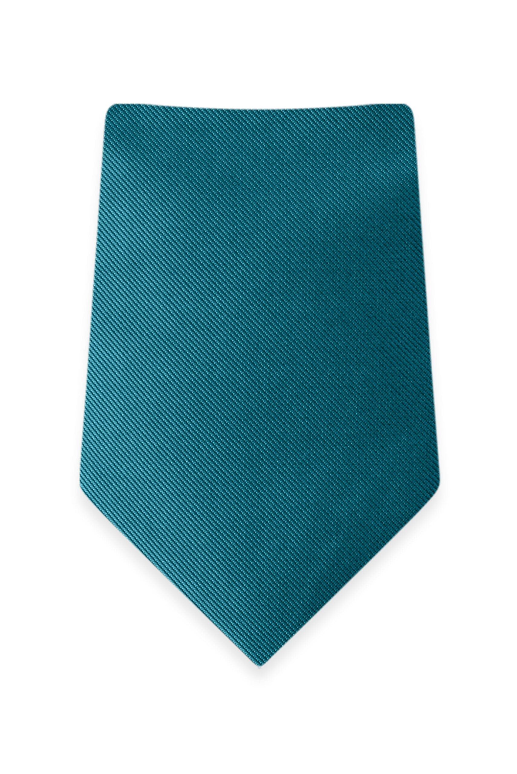 Solid Teal Self-Tie Windsor Tie