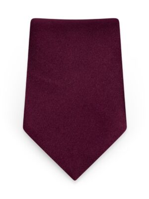 Solid Wine Self-Tie Windsor Tie