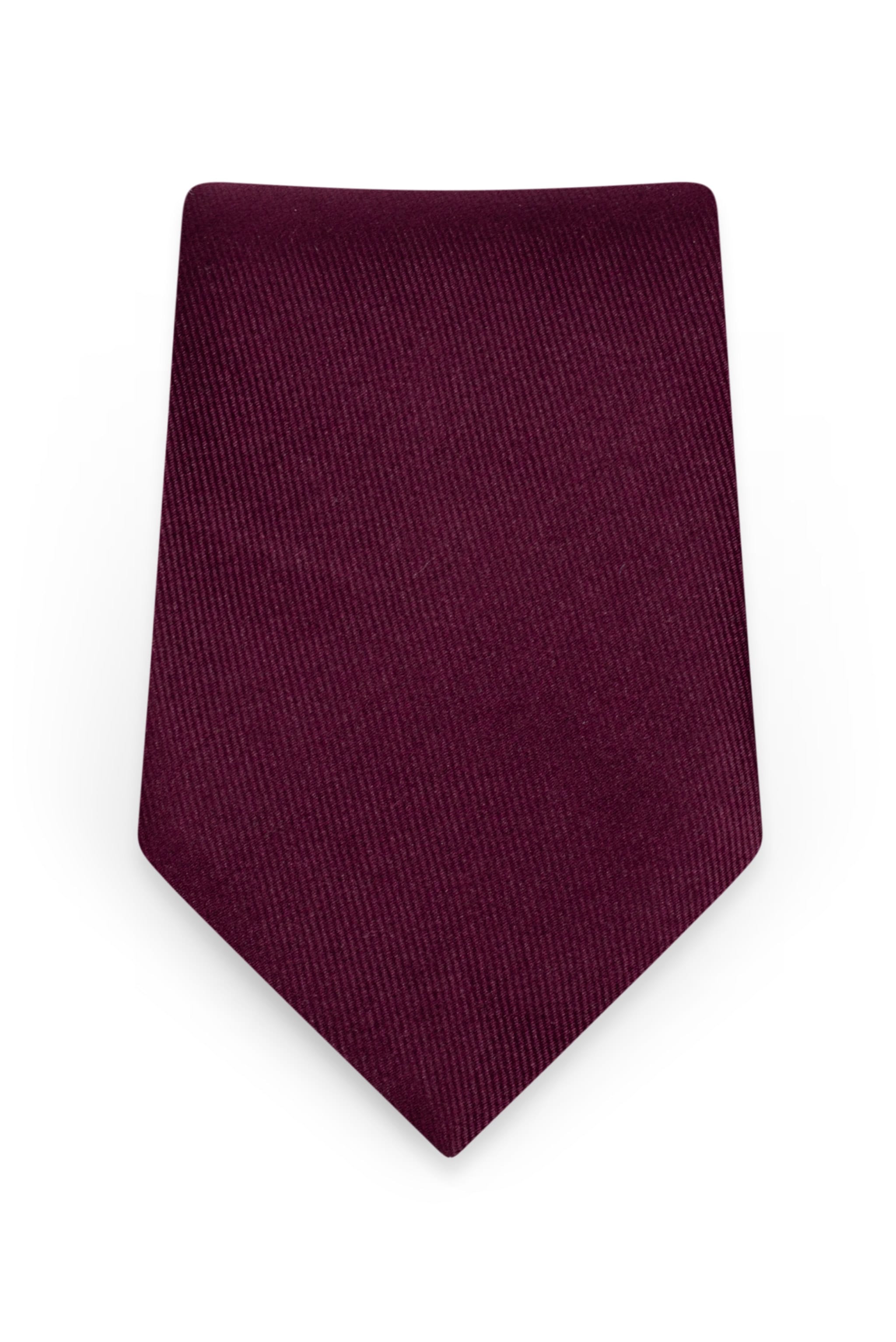 Solid Wine Self-Tie Windsor Tie