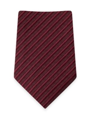 Striped Wine Self-Tie Windsor Tie