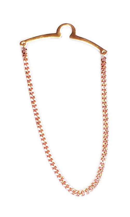 3mm Cable Filled Serpentine Single Strand Rose Gold Tie Chain/ Import