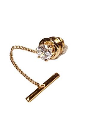(2k)8mm Brilliant CZ stone in Gold Love knot setting / Import / Gift Boxed