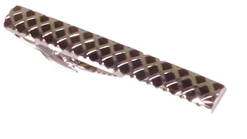 2 3/8 Inch Length Polished Silver with Black diamond Pattern / Import / Gift Boxed 1