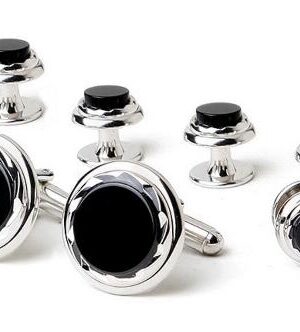 This is a 5 stud version of the same model in 4 studs / Genuine Onyx stone / Rhodium Finish / Import