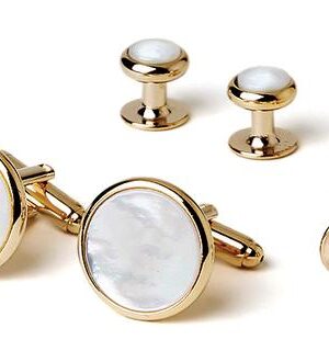 Genuine Mother of Pearl Classic Formal Set in Gold